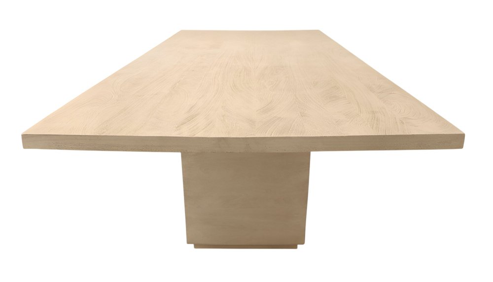 Natural and Brown Solid Wood Pedestal Base Dining Table - 72-inch