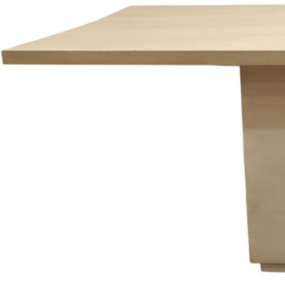 Natural and Brown Solid Wood Pedestal Base Dining Table - 72-inch