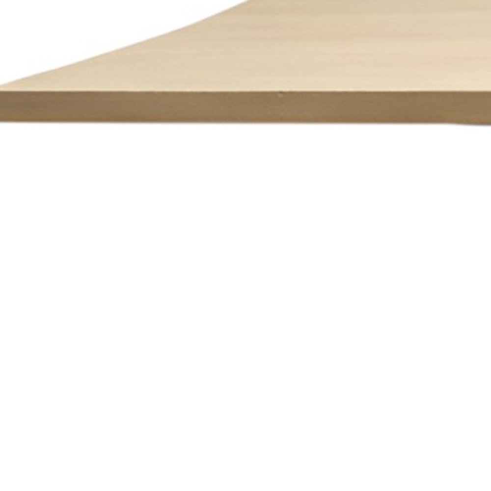 Natural and Brown Solid Wood Pedestal Base Dining Table - 96-inch