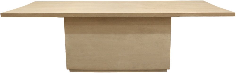 Natural Solid Wood Pedestal Base Dining Table - 108-inch