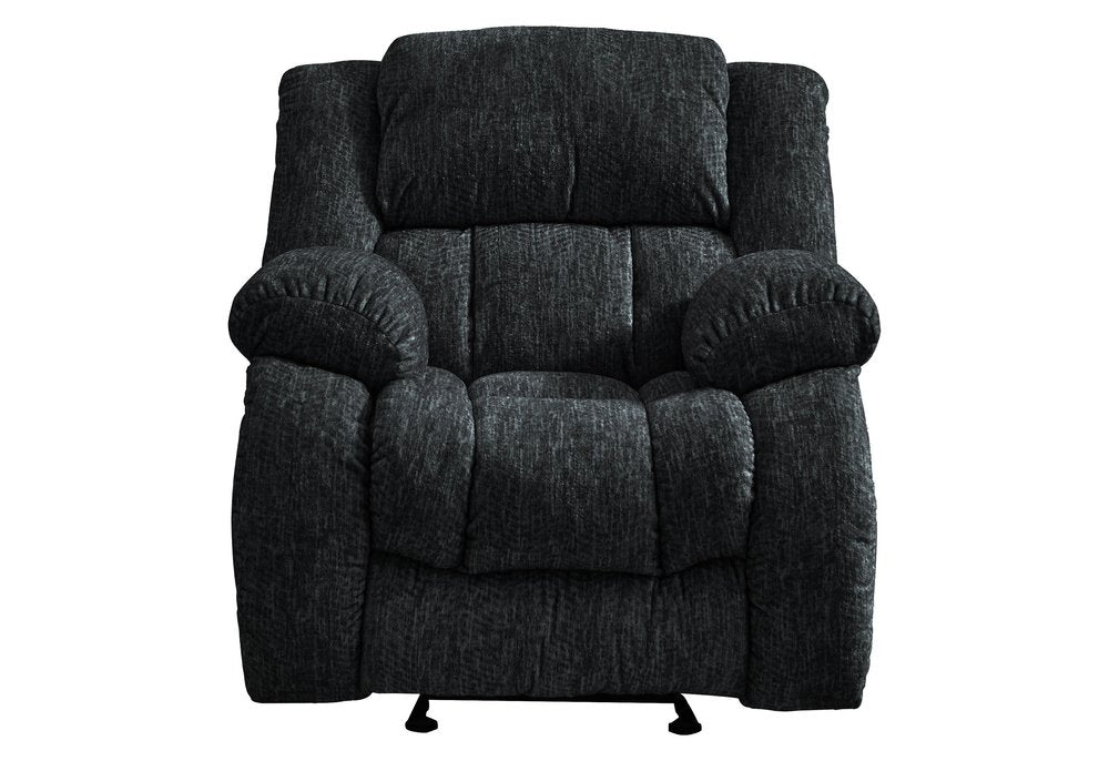 Gray Fabric Gliding Recliner - 40-inch