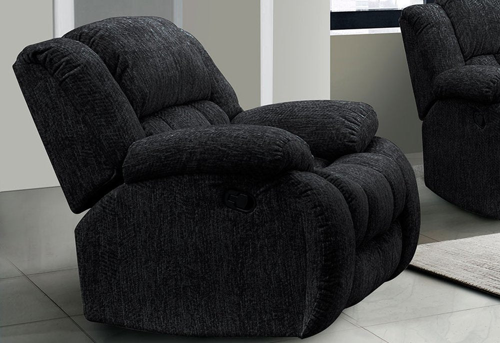 Gray Fabric Gliding Recliner - 40-inch
