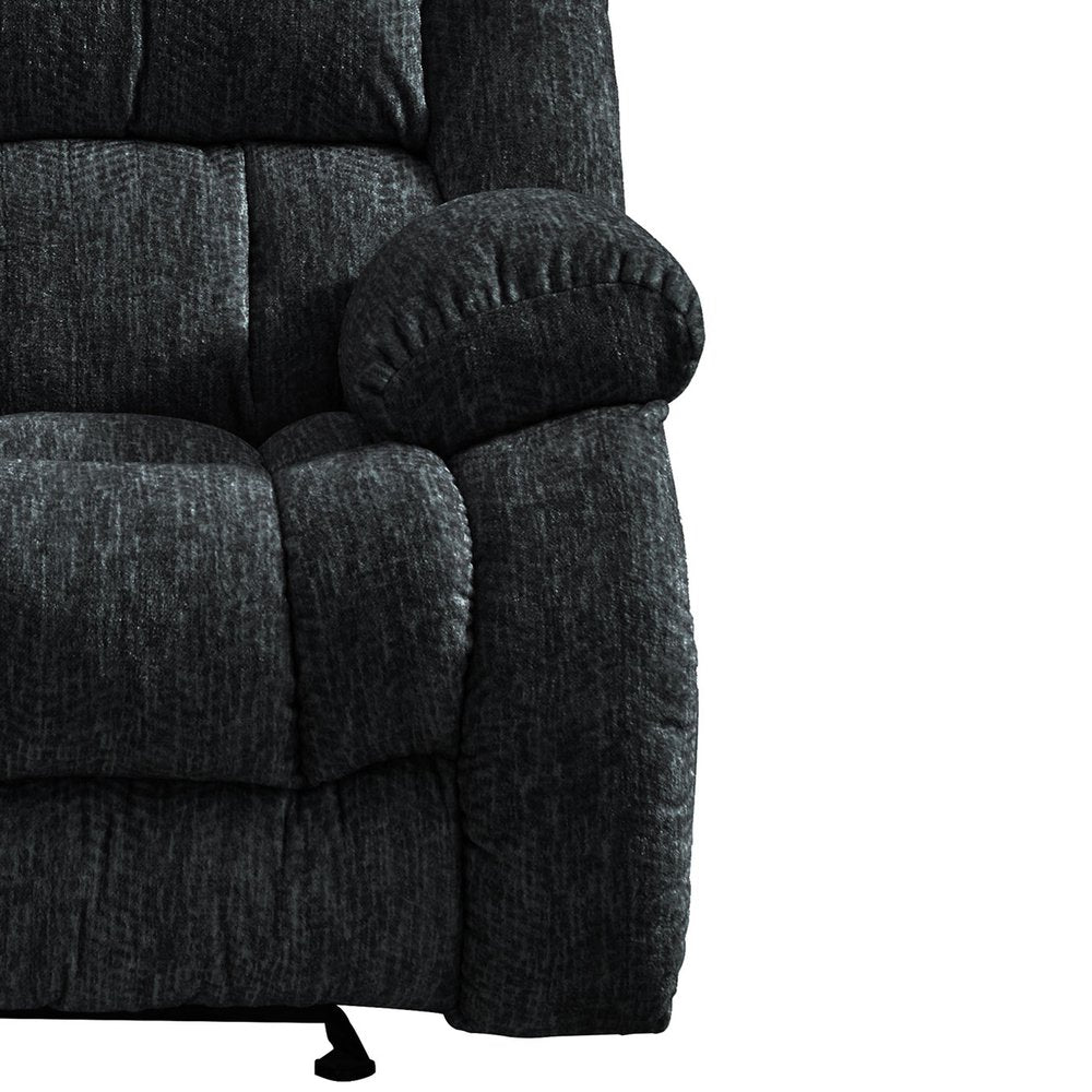 Gray Fabric Gliding Recliner - 40-inch