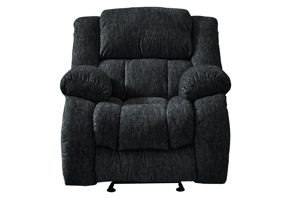 Gray Fabric Gliding Recliner - 40-inch