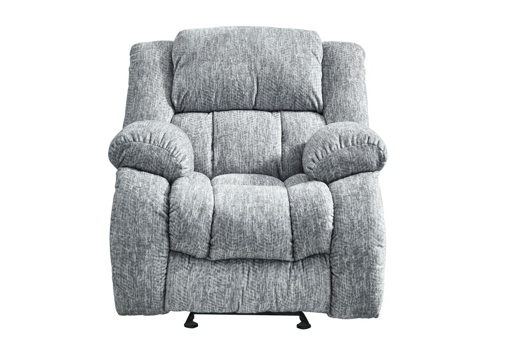 Gray Fabric Gliding Recliner - 40-inch