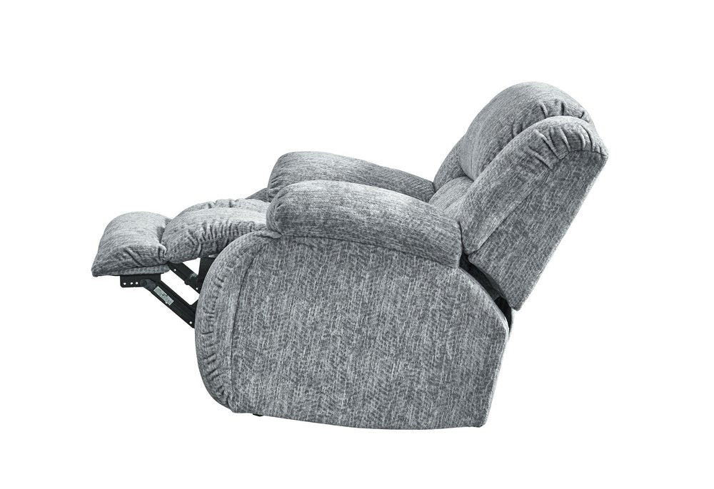Gray Fabric Gliding Recliner - 40-inch