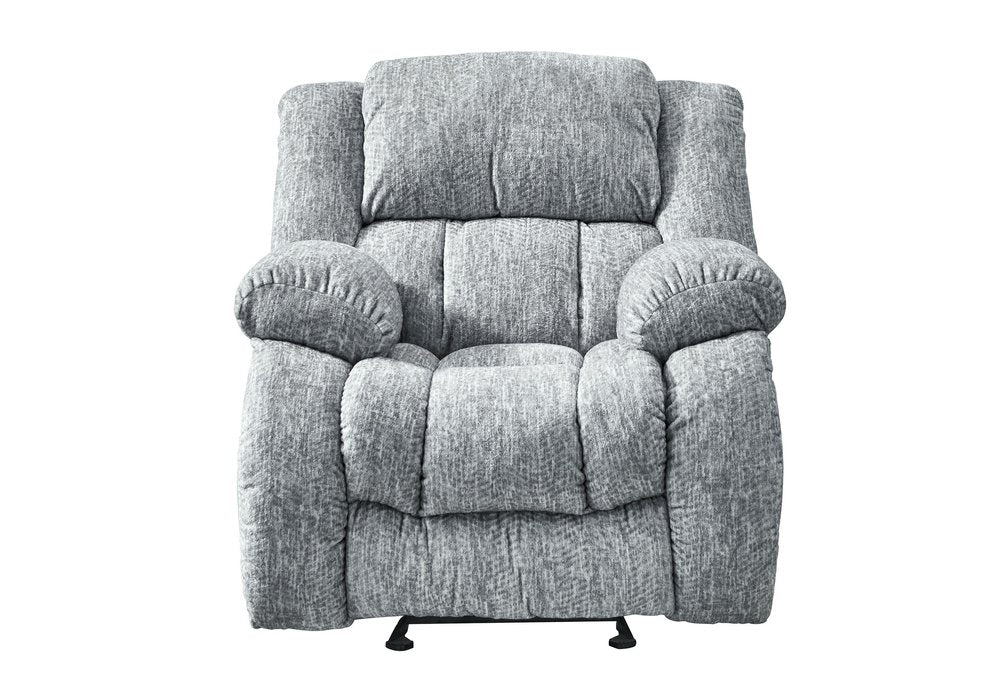 Gray Fabric Gliding Recliner - 40-inch