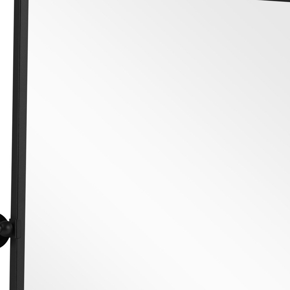Black Metal Tilting Framed Accent Mirror - 31-inch