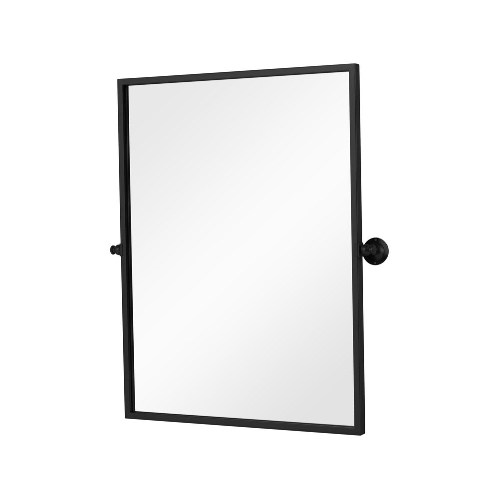 Black Metal Tilting Framed Accent Mirror - 31-inch