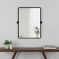 Black Metal Tilting Framed Accent Mirror - 31-inch