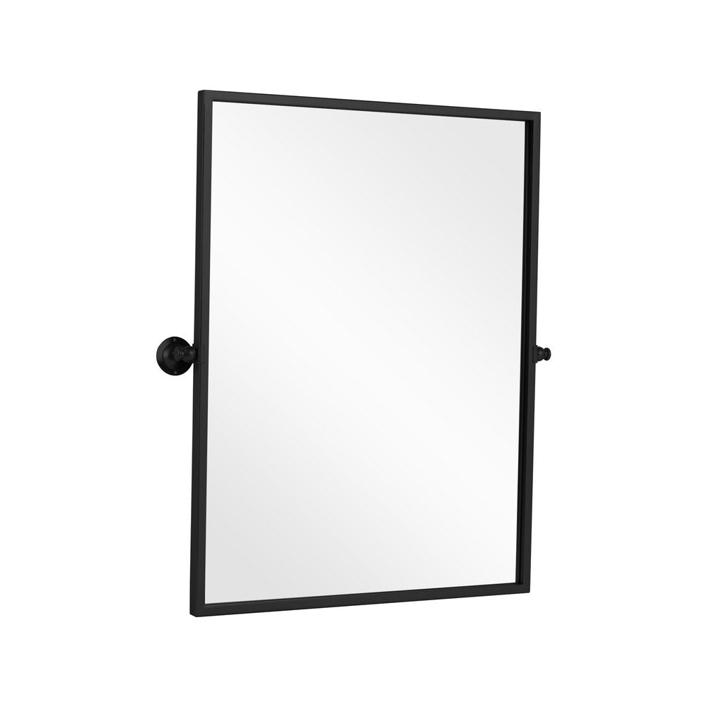 Black Metal Tilting Framed Accent Mirror - 31-inch