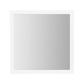 White Wood Square Dresser Mount Framed Mirror - 40-inch