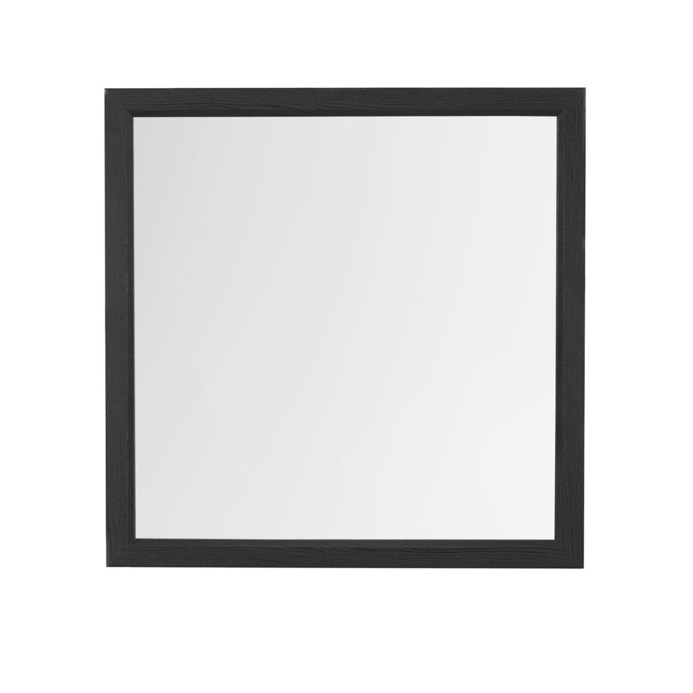 Gray Square Wood Framed Accent Mirror - 40-inch
