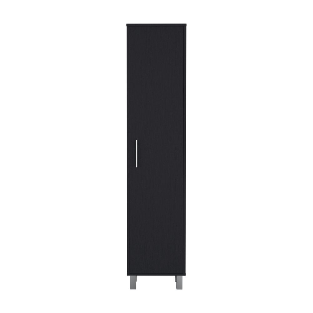 Black Wood Pantry or Storage Cabinet - 71-inch