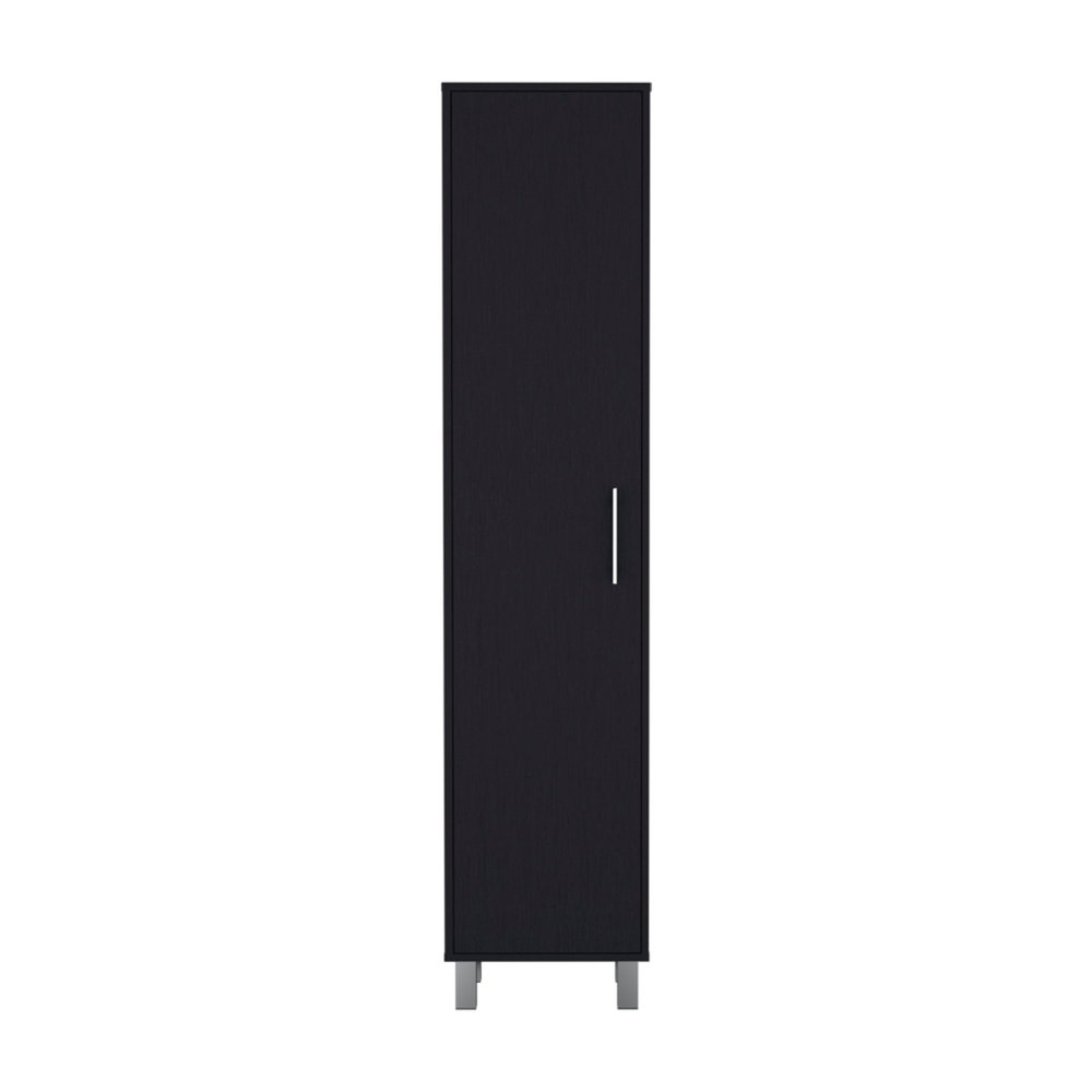 Black Wood Pantry or Storage Cabinet - 71-inch