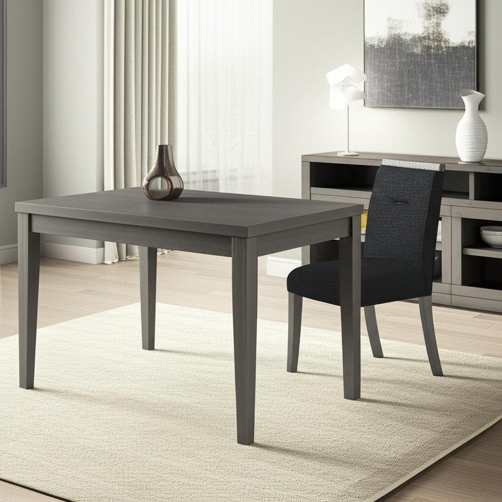 Dark Gray Upholstered Fabric with Faux Crystal Bling Dining Side Chair