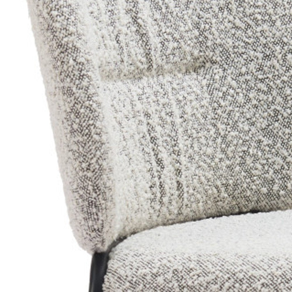 Set of Two Gray and Black Upholstery Dining Side Chairs