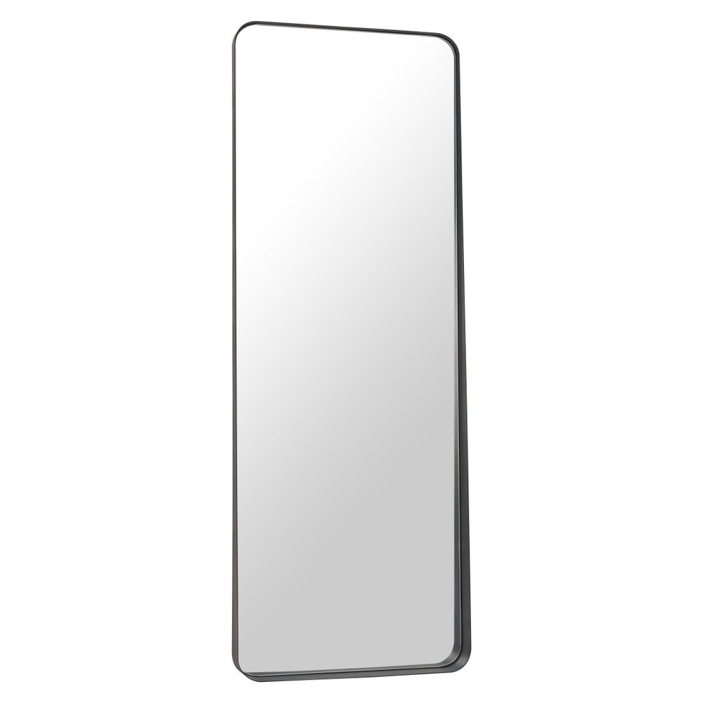 Black Steel Framed Full Length Mirror - 66-inch