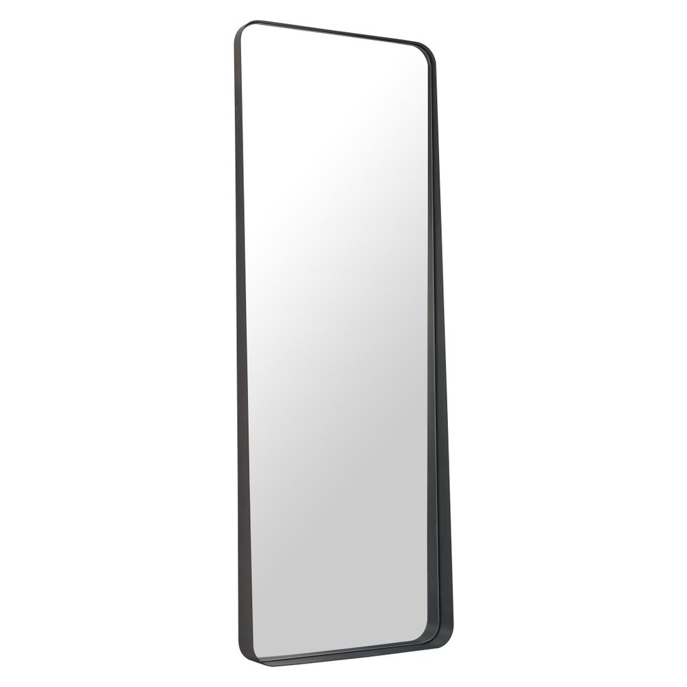 Black Steel Framed Full Length Mirror - 66-inch
