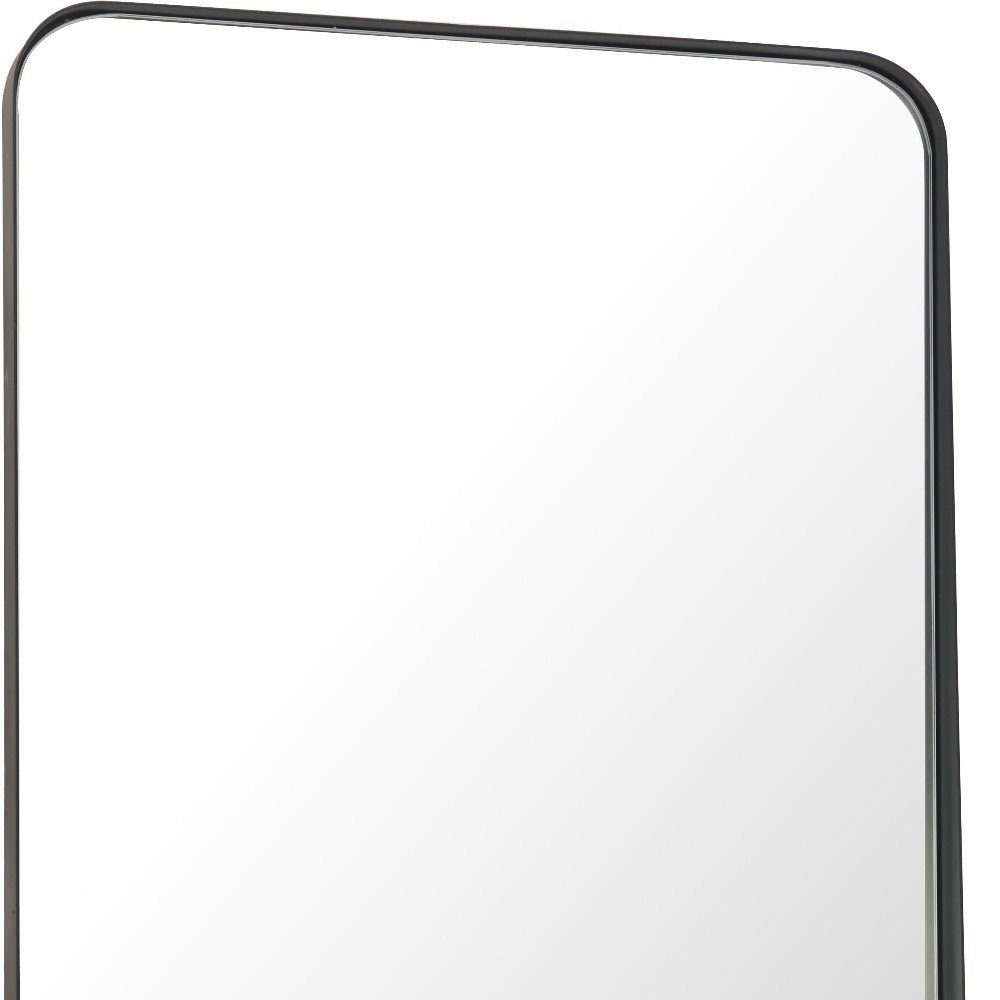 Black Steel Framed Full Length Mirror - 66-inch