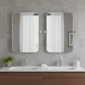 Set of Two 32 Silver Metal Framed Accent Mirrors