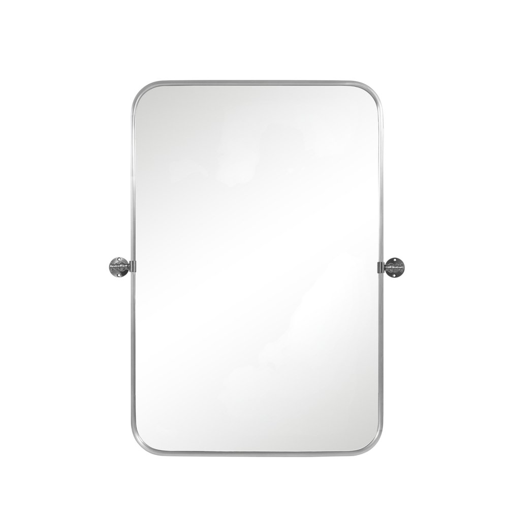 Set of Two 32 Silver Metal Framed Accent Mirrors