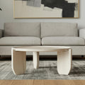 Natural Genuine Marble and Marble Round Coffee Table - 30-inch