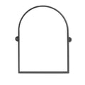 Black Metal Arch Tilting Framed Accent Mirror - 36-inch