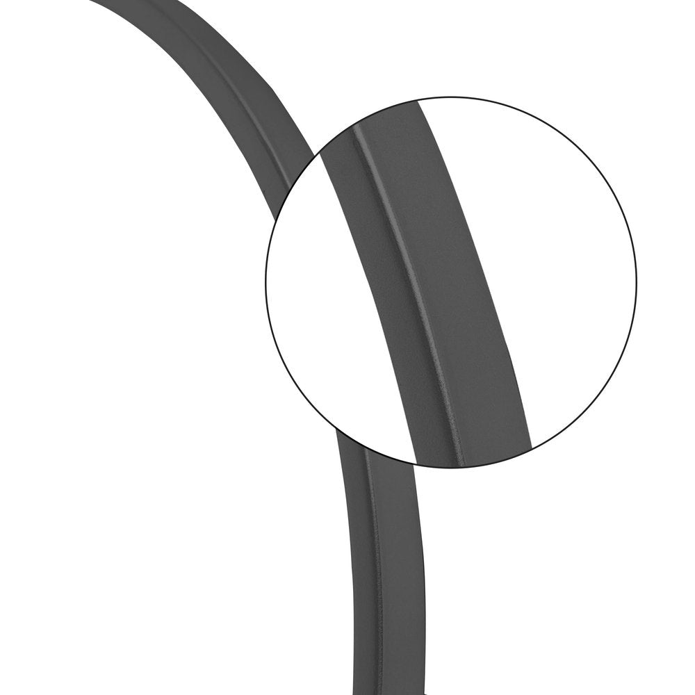 Black Metal Arch Tilting Framed Accent Mirror - 36-inch