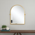 Gold Metal Arch Tilting Framed Accent Mirror - 36-inch