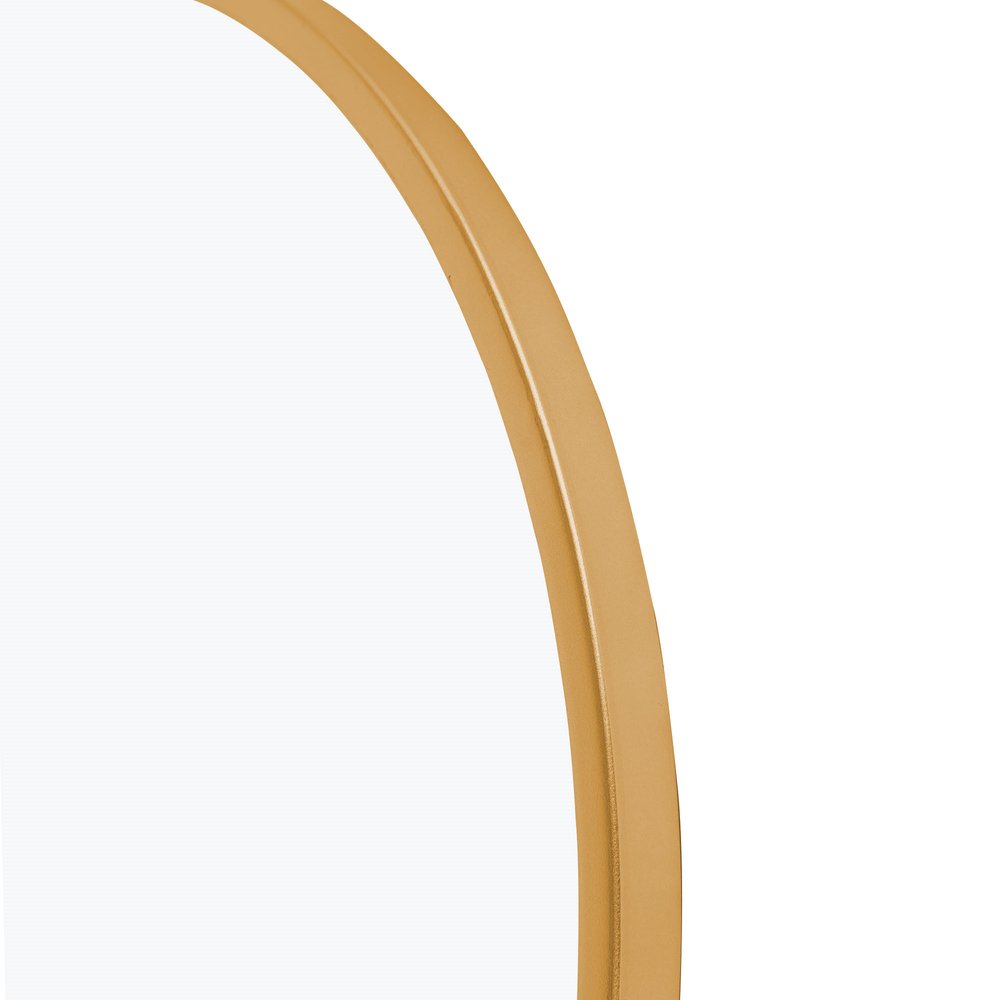 Gold Metal Arch Tilting Framed Accent Mirror - 36-inch