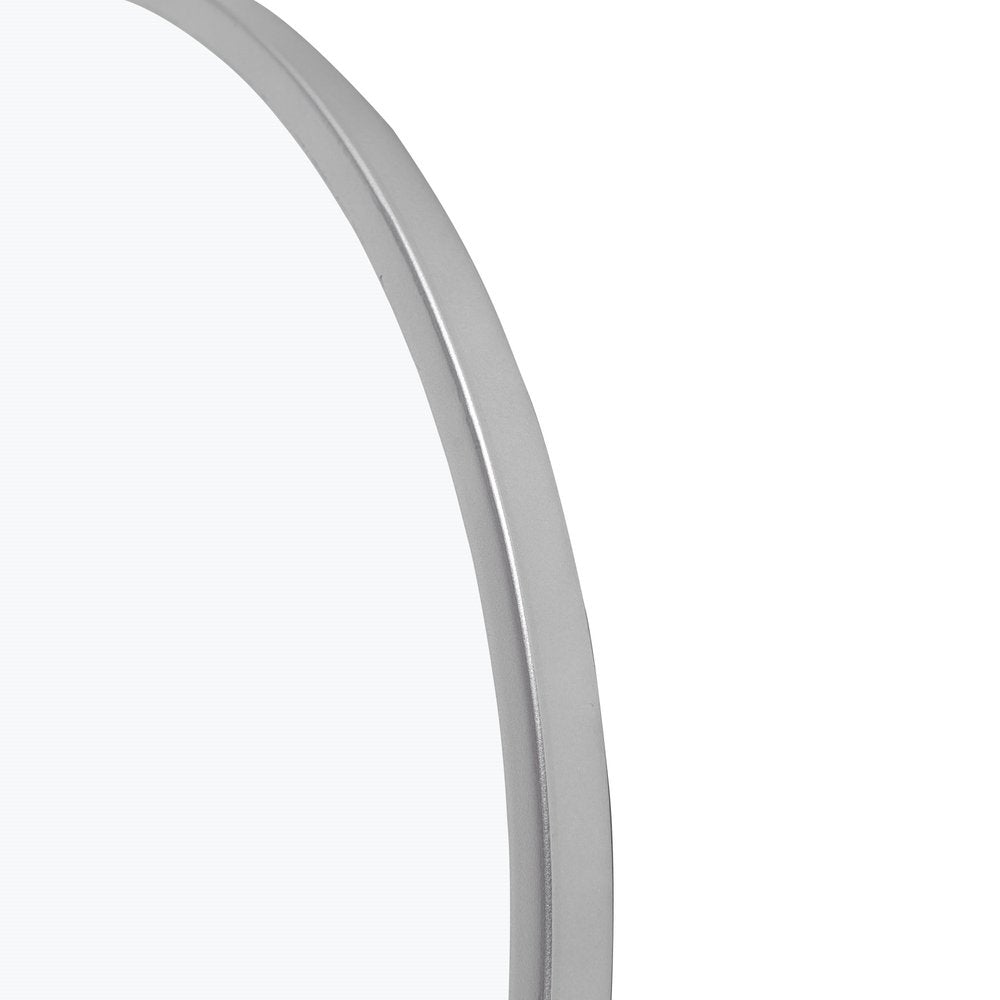 Silver Metal Arch Tilting Framed Accent Mirror - 36-inch