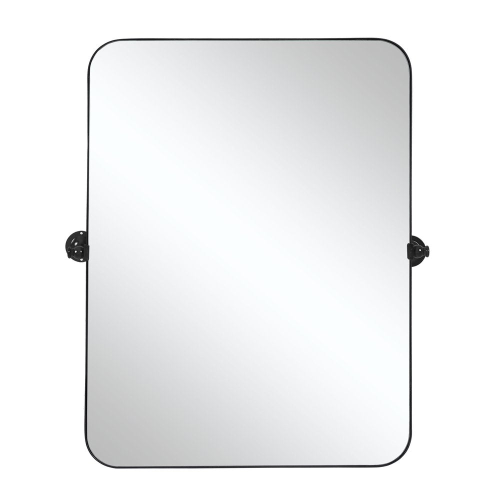 Black Metal Tilting Framed Accent Mirror - 36-inch