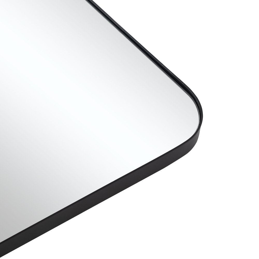 Black Metal Tilting Framed Accent Mirror - 36-inch