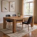 Brown Solid Wood Dining Table - 75-inch