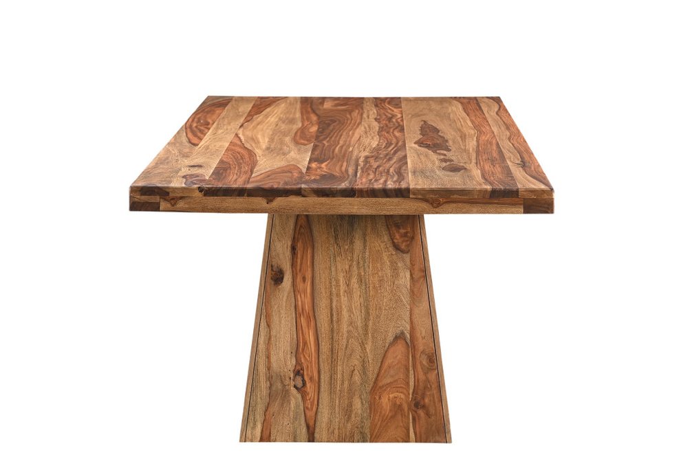 Brown Wood Pedestal Base Dining Table - 75-inch