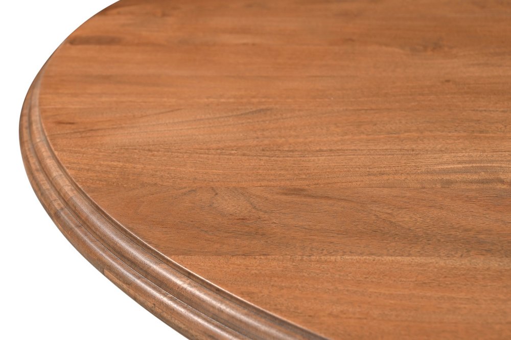Natural Wood Pedestal Base Round Top Dining Table - 48-inch