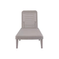 Taupe Heavy Duty Plastic Outdoor Stacking Chaise Lounge - 75-inch
