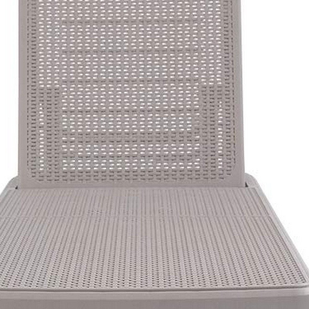 Taupe Heavy Duty Plastic Outdoor Stacking Chaise Lounge - 75-inch