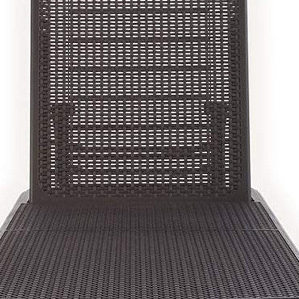 Brown Heavy Duty Plastic Outdoor Stacking Chaise Lounge - 75-inch