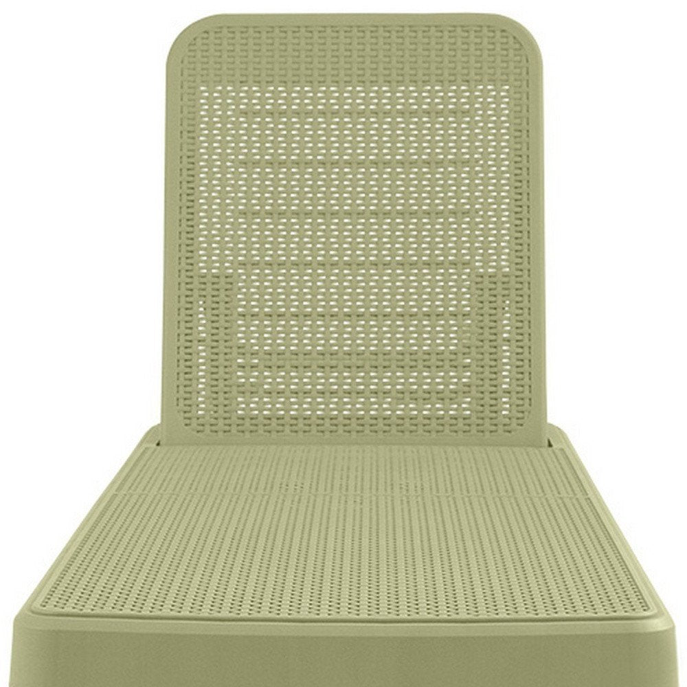 Sage Heavy Duty Plastic Outdoor Stacking Chaise Lounge - 75-inch