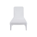 White Heavy Duty Plastic Outdoor Stacking Chaise Lounge - 75-inch