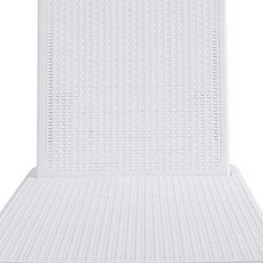 White Heavy Duty Plastic Outdoor Stacking Chaise Lounge - 75-inch