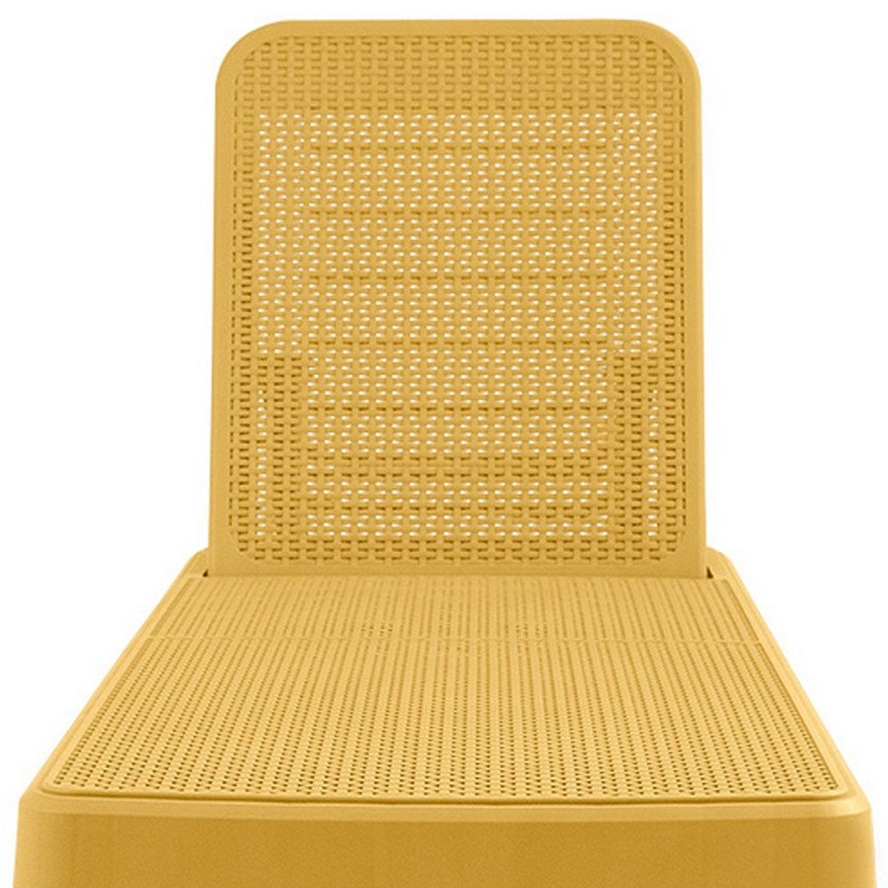 Gold Heavy Duty Plastic Outdoor Stacking Chaise Lounge - 75-inch