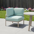 Sea Green Heavy Duty Plastic Outdoor Modular with Sea Green Cushion