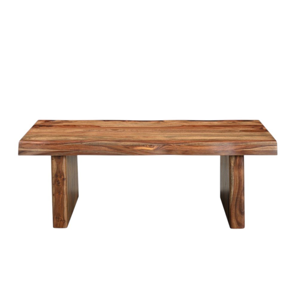 Brown Solid Wood Live Edge Coffee Table - 51-inch