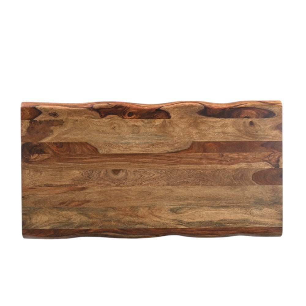 Brown Solid Wood Live Edge Coffee Table - 51-inch