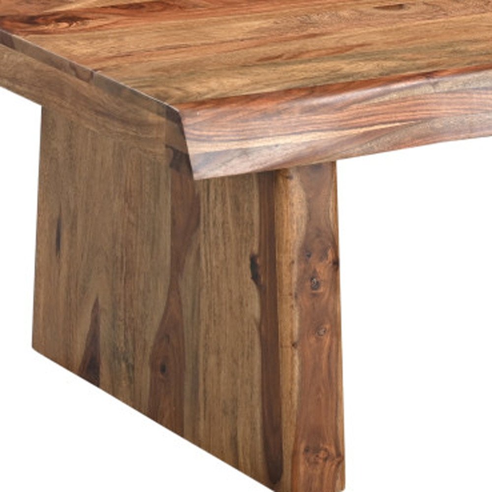 Brown Solid Wood Live Edge Coffee Table - 51-inch