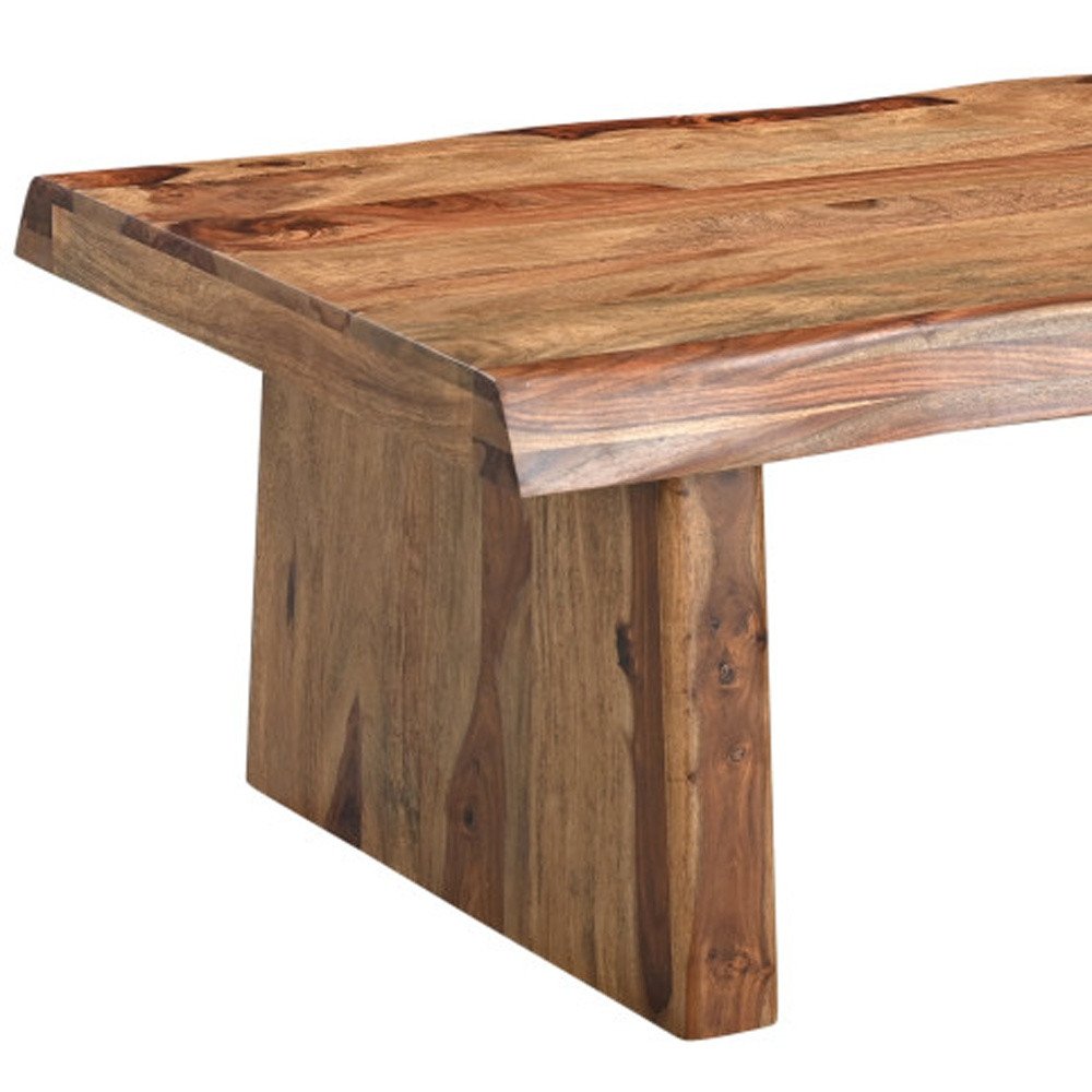 Brown Solid Wood Live Edge Coffee Table - 51-inch