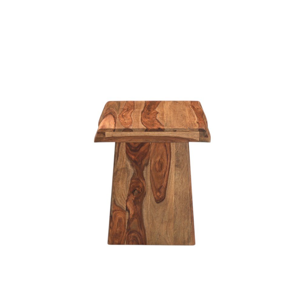 Brown Solid Wood Square Live Edge End Table - 23-inch